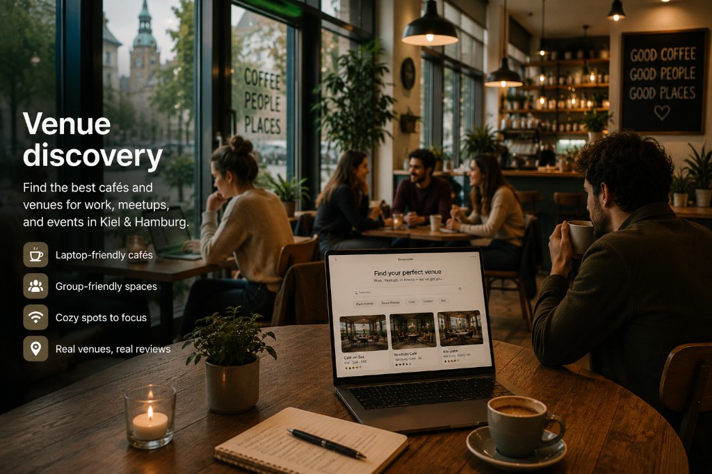 Venue discovery at a laptop-friendly café